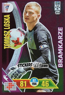 Sticker Tomasz Loska - Ekstraklasa 2017-2018. Adrenalyn XL n. 214 - Panini