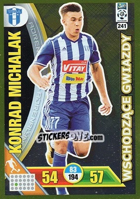 Sticker Konrad Michalak - Ekstraklasa 2017-2018. Adrenalyn XL n. 241 - Panini