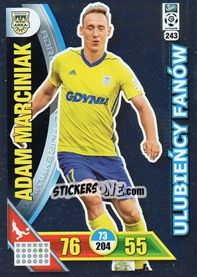 Sticker Adam Marciniak - Ekstraklasa 2017-2018. Adrenalyn XL n. 243 - Panini