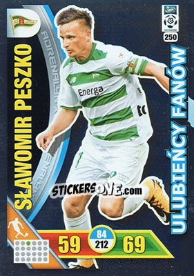 Sticker Sławomir Peszko - Ekstraklasa 2017-2018. Adrenalyn XL n. 250 - Panini