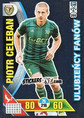 Sticker Piotr Celeban - Ekstraklasa 2017-2018. Adrenalyn XL n. 255 - Panini