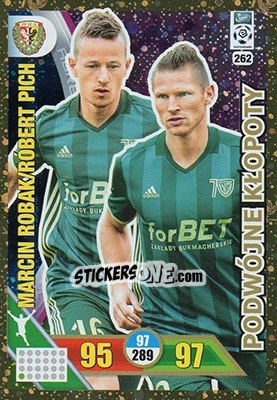 Sticker Marcin Robak / Róbert Pich - Ekstraklasa 2017-2018. Adrenalyn XL n. 262 - Panini