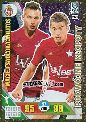 Sticker Maciej Sadlok / Carlitos - Ekstraklasa 2017-2018. Adrenalyn XL n. 263 - Panini