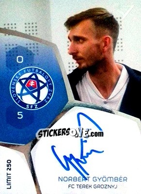 Sticker Norbert Gyomber - Futbalove Slovensko 2017-2018 n. PR11 - SportZoo