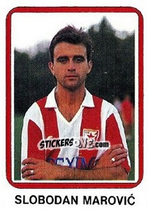 Sticker Slobodan Marovic - Fudbal 1990-1991 n. 8 - Decje Novine