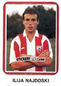 Sticker Ilija Najdoski - Fudbal 1990-1991 n. 13 - Decje Novine