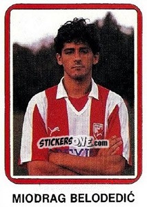 Sticker Miodrag Belodedici - Fudbal 1990-1991 n. 14 - Decje Novine