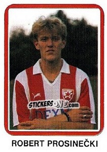 Sticker Robert Prosinecki - Fudbal 1990-1991 n. 16 - Decje Novine