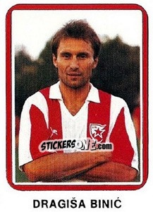 Sticker Dragiša Binic - Fudbal 1990-1991 - Decje Novine