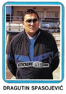 Sticker Dragutin Spasojevic - Fudbal 1990-1991 - Decje Novine