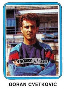 Sticker Goran Cevtkovic - Fudbal 1990-1991 - Decje Novine