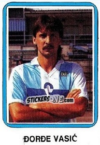 Sticker Ðorde Vasic - Fudbal 1990-1991 - Decje Novine