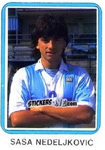 Sticker Saša Nedeljkovic - Fudbal 1990-1991 - Decje Novine
