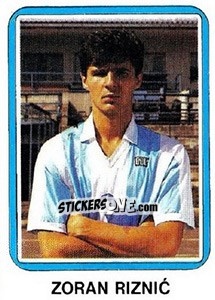 Sticker Zoran Riznic - Fudbal 1990-1991 - Decje Novine