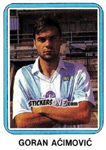 Sticker Goran Acimovic - Fudbal 1990-1991 - Decje Novine