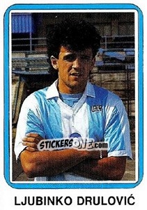 Sticker Ljubinko Drulovic - Fudbal 1990-1991 n. 42 - Decje Novine