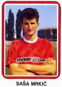 Figurina Saša Mrkic - Fudbal 1990-1991 n. 75 - Decje Novine