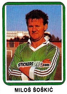 Sticker Miloš Šoškic - Fudbal 1990-1991 n. 109 - Decje Novine