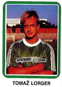 Sticker Tomaž Lorger - Fudbal 1990-1991 n. 120 - Decje Novine