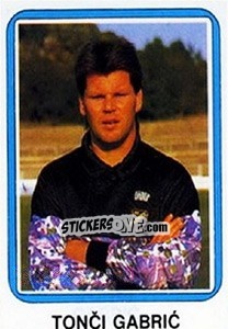 Sticker Tonci Gabric - Fudbal 1990-1991 n. 173 - Decje Novine