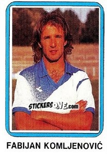 Figurina Fabijan Komljenovic - Fudbal 1990-1991 n. 186 - Decje Novine