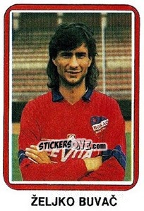 Figurina Željko Buvac - Fudbal 1990-1991 n. 210 - Decje Novine