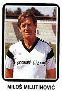 Sticker Miloš Milutinovic - Fudbal 1990-1991 n. 214 - Decje Novine