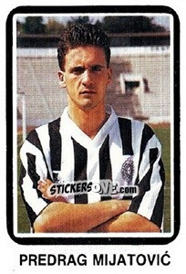 Sticker Predrag Mijatovic - Fudbal 1990-1991 n. 228 - Decje Novine