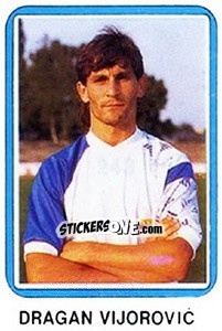 Sticker Dragan Vijorovic - Fudbal 1990-1991 n. 243 - Decje Novine