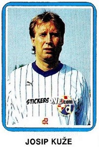 Sticker Josip Kuže - Fudbal 1990-1991 n. 256 - Decje Novine