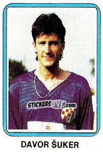 Sticker Davor Šuker - Fudbal 1990-1991 n. 272 - Decje Novine