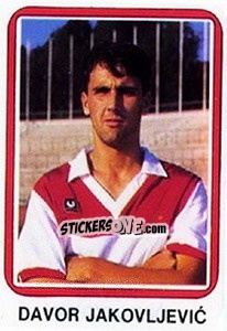Sticker Davor Jakovljevic - Fudbal 1990-1991 n. 314 - Decje Novine