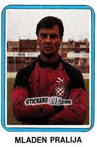 Sticker Mladen Pralija - Fudbal 1990-1991 n. 320 - Decje Novine