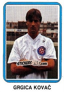 Sticker Grgica Kovac - Fudbal 1990-1991 n. 327 - Decje Novine