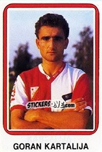 Sticker Goran Kartalija - Fudbal 1990-1991 n. 387 - Decje Novine