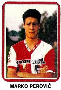 Sticker Marko Perovic - Fudbal 1990-1991 n. 389 - Decje Novine