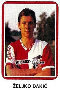 Sticker Željko Dakic - Fudbal 1990-1991 n. 397 - Decje Novine
