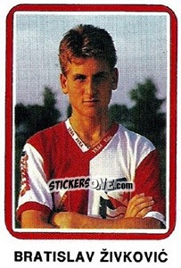 Sticker Bratislav Živković - Fudbal 1990-1991 n. 400 - Decje Novine