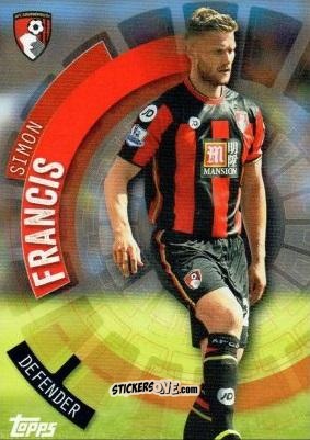 Figurina Simon Francis - Premier Club 2015-2016 n. 2 - Topps