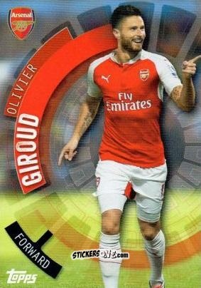 Cromo Olivier Giroud - Premier Club 2015-2016 n. 14 - Topps