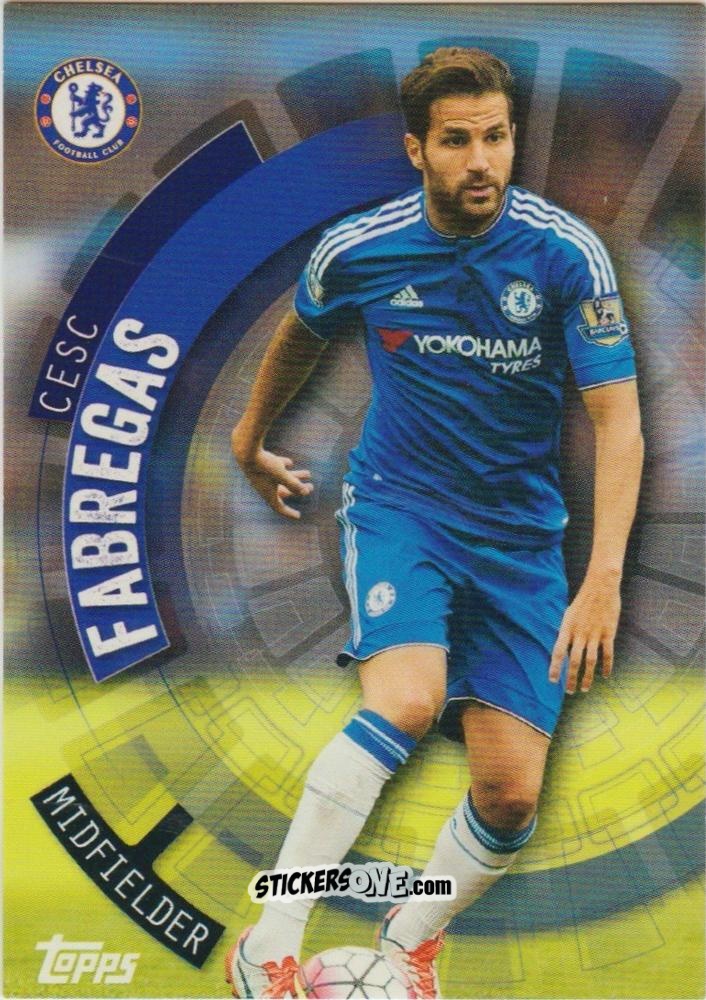 Sticker Cesc Fabregas - Premier Club 2015-2016 n. 28 - Topps