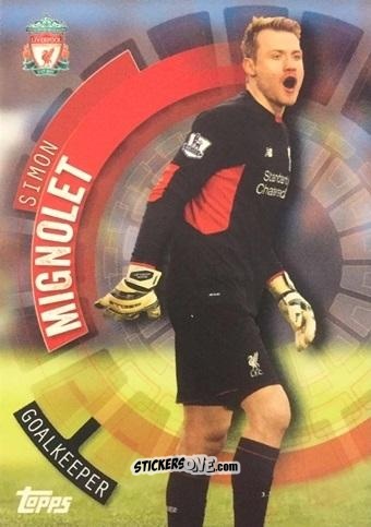 Figurina Simon Mignolet - Premier Club 2015-2016 n. 53 - Topps