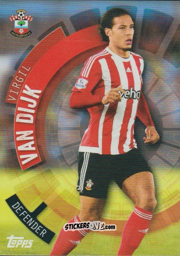 Sticker Virgil van Dijk - Premier Club 2015-2016 n. 92 - Topps