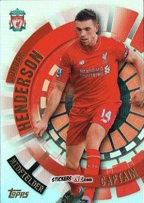 Sticker Jordan Henderson - Premier Club 2015-2016 n. 158 - Topps
