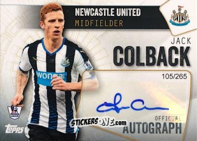 Sticker Jack Colback - Premier Club 2015-2016 n. A-JC - Topps