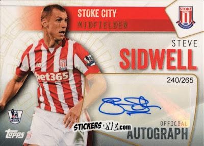 Figurina Steve Sidwell - Premier Club 2015-2016 n. A-SS - Topps