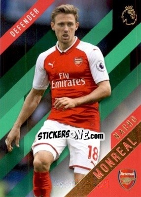 Sticker Nacho Monreal - Premier Gold 2017-2018 n. 9g - Topps