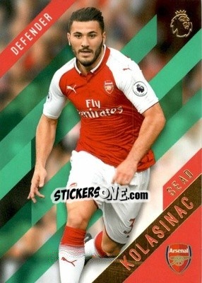 Sticker Sead Kolasinac - Premier Gold 2017-2018 n. 10g - Topps