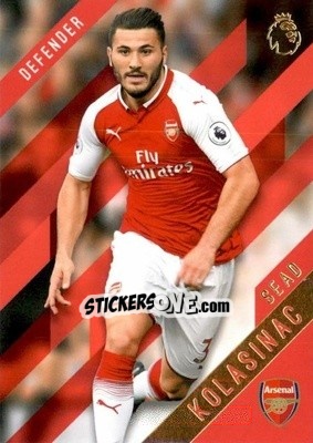 Sticker Sead Kolasinac - Premier Gold 2017-2018 n. 10r - Topps