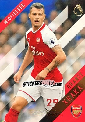 Sticker Granit Xhaka - Premier Gold 2017-2018 n. 11 - Topps
